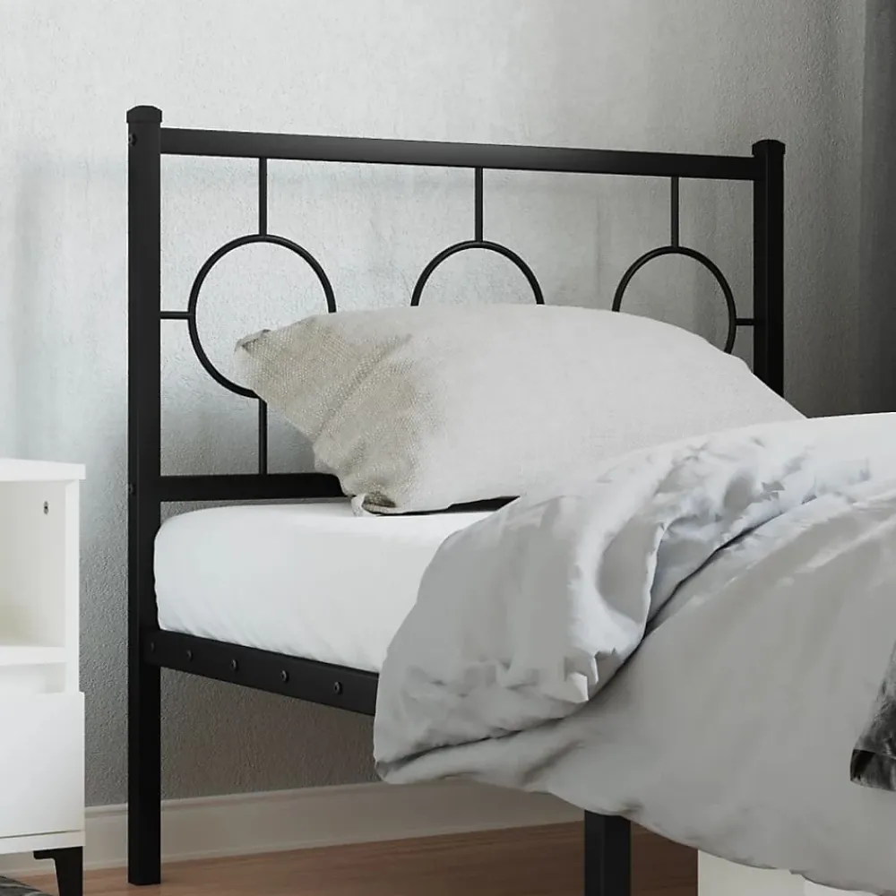 Vidaxl Tête de lit de remplacement métal noir 90 cm* Tête De Lit