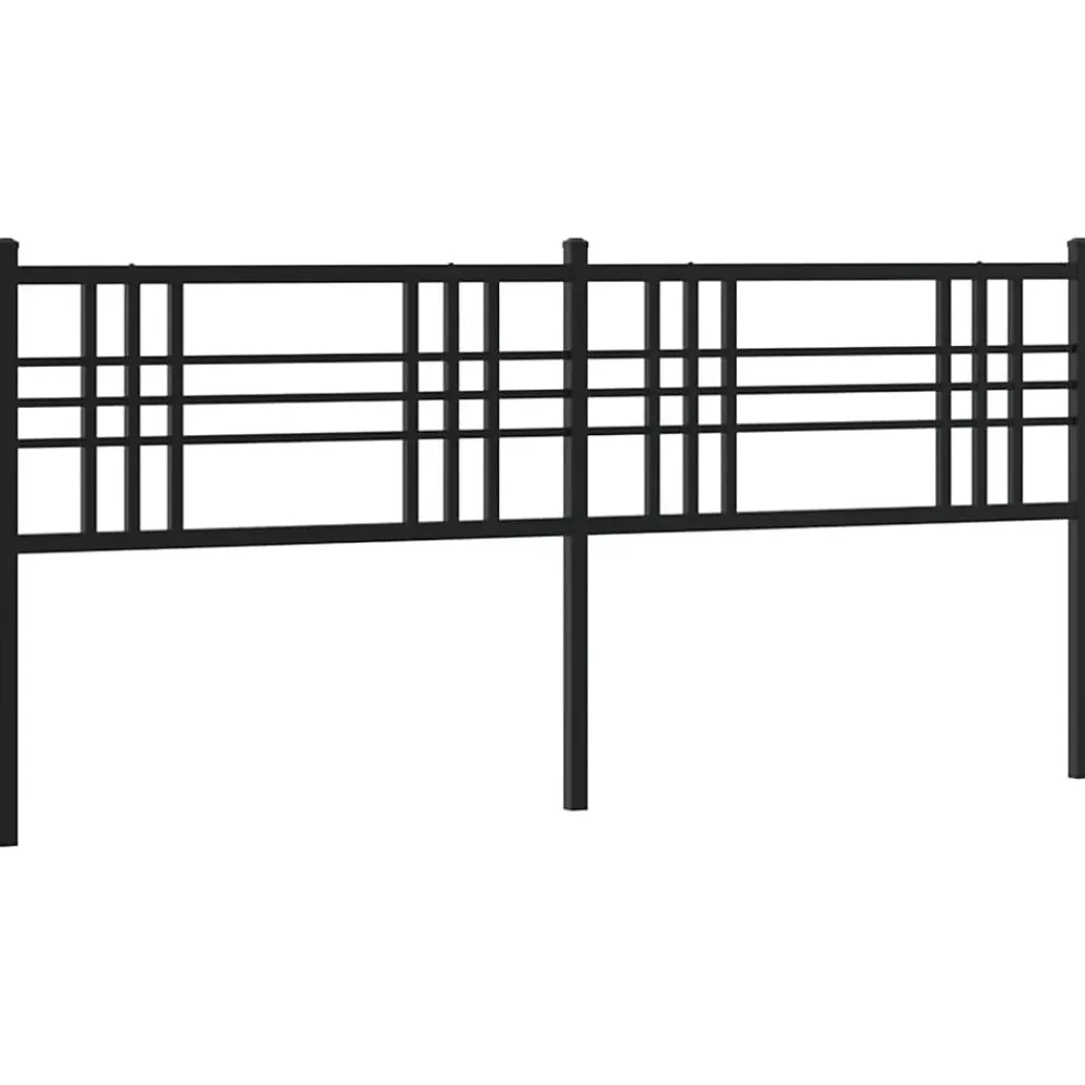 Tête de lit de remplacement métal noir 200 cm>Vidaxl Outlet