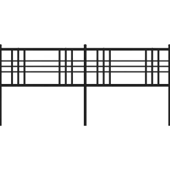Tête de lit de remplacement métal noir 200 cm><noscript><img width=