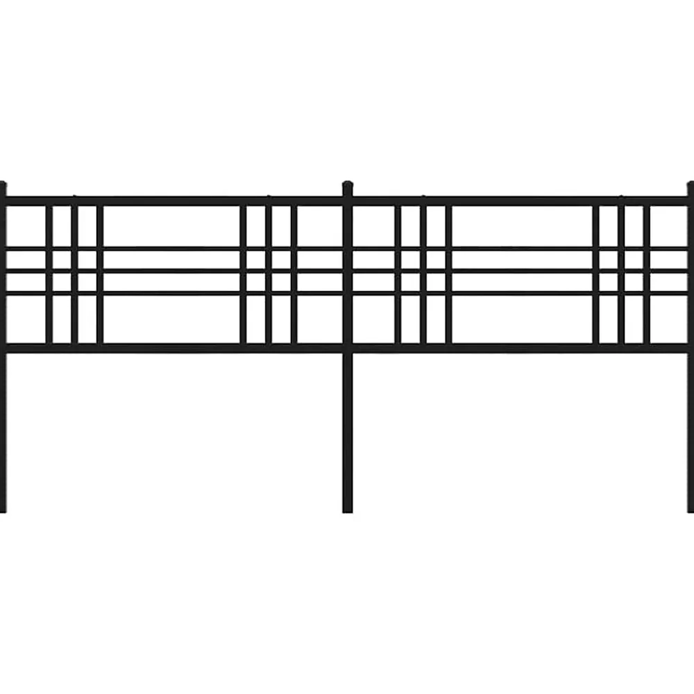 Tête de lit de remplacement métal noir 200 cm>Vidaxl Outlet