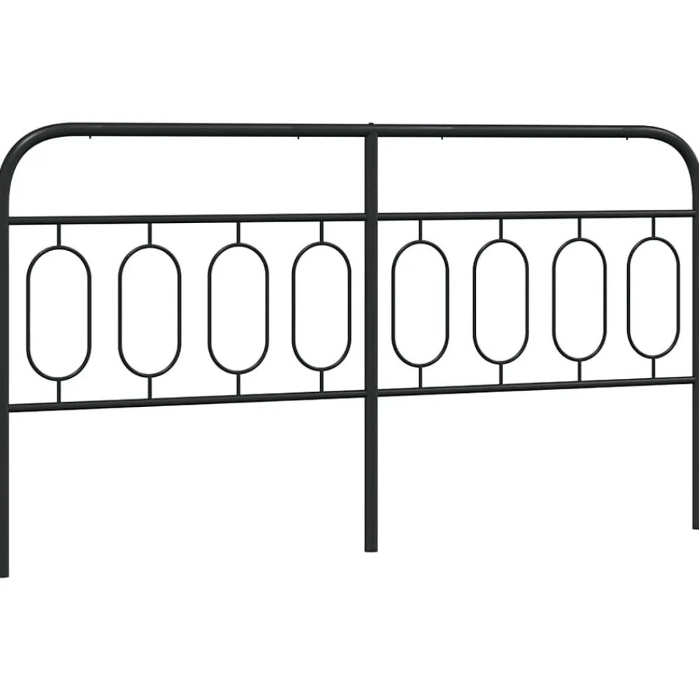 Tête de lit de remplacement métal noir 193 cm>Vidaxl
