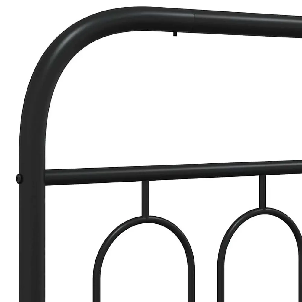 Tête de lit de remplacement métal noir 193 cm>Vidaxl