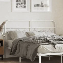 Vidaxl Tête de lit de remplacement métal blanc 150 cm* Tête De Lit