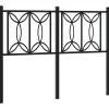 Tête de lit de remplacement métal noir 120 cm>Vidaxl