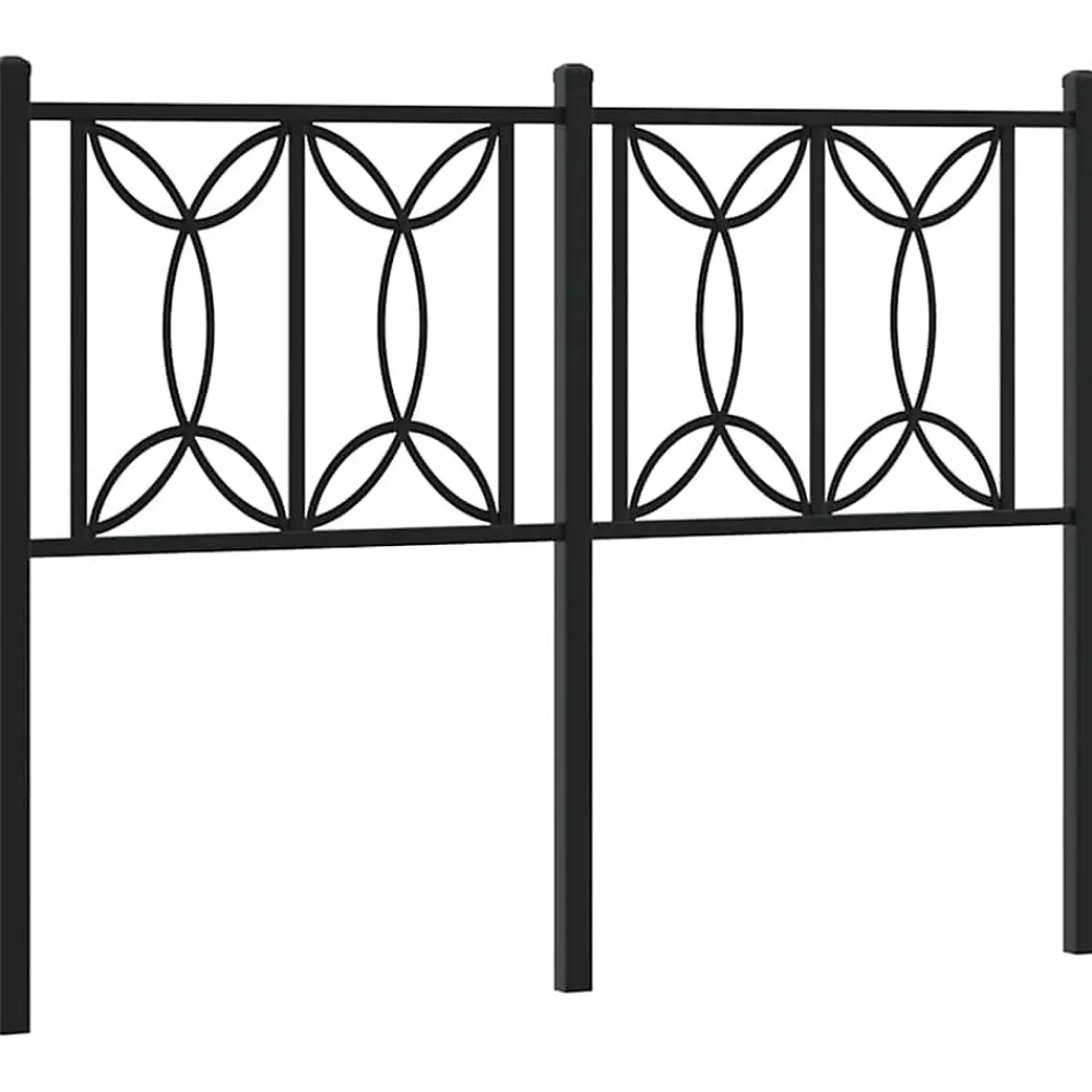 Tête de lit de remplacement métal noir 120 cm>Vidaxl