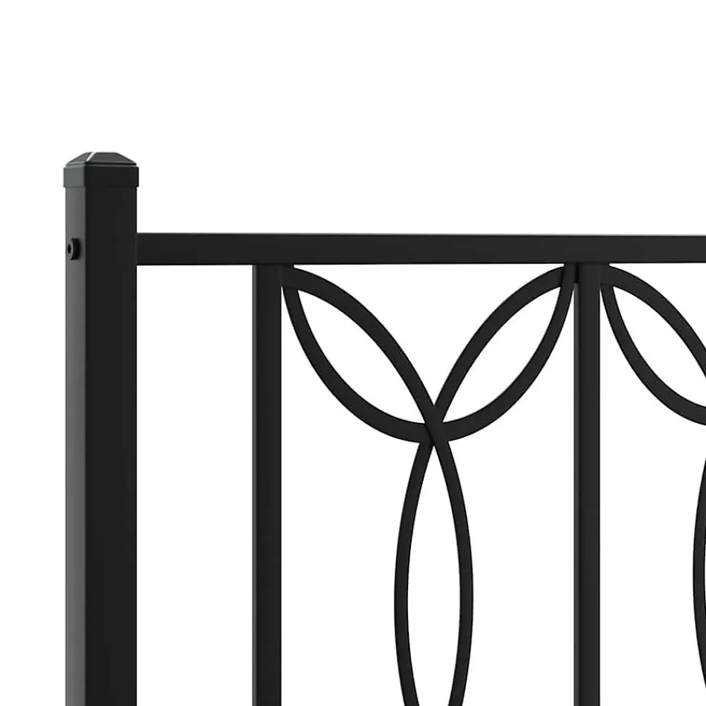 Tête de lit de remplacement métal noir 120 cm>Vidaxl