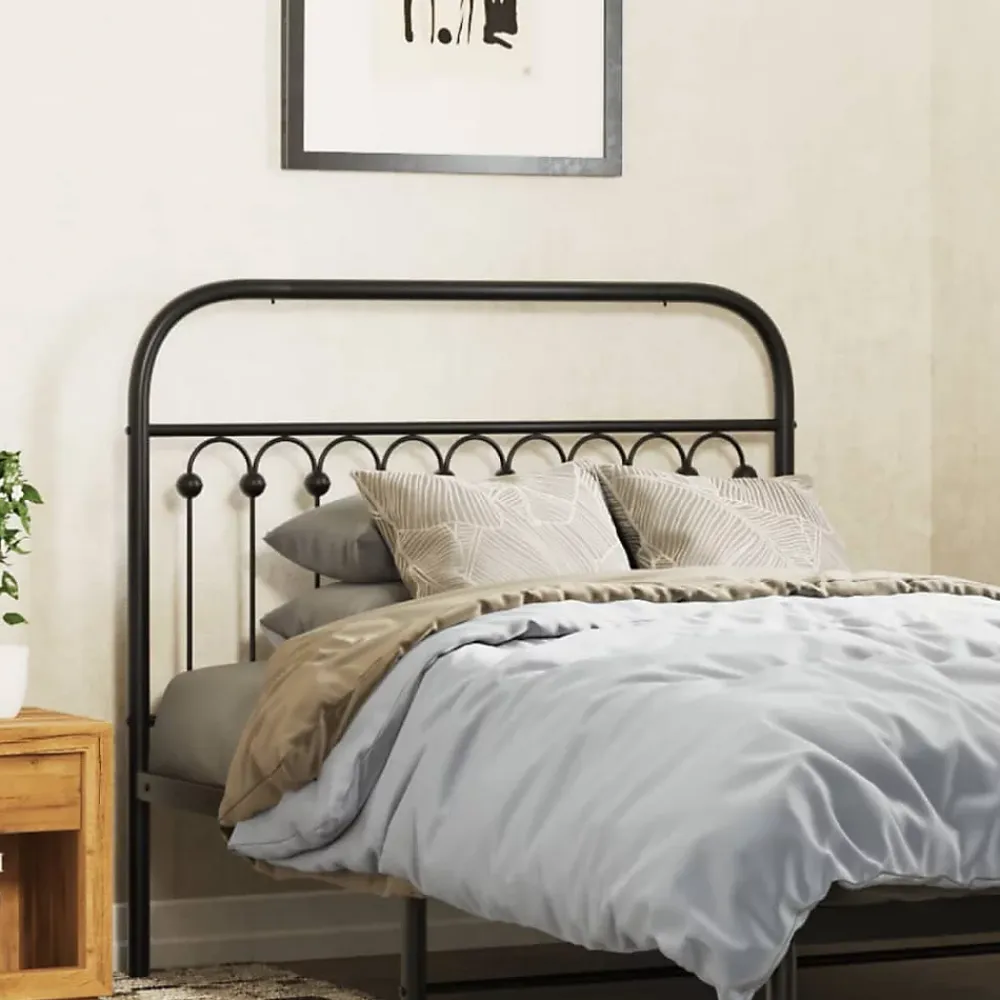 Vidaxl Tête de lit de remplacement métal noir 107 cm* Tête De Lit