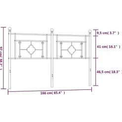 Vidaxl Tête de lit de remplacement métal blanc 160 cm* Tête De Lit