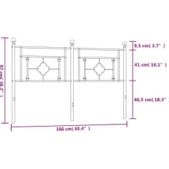 Vidaxl Tête de lit de remplacement métal blanc 160 cm* Tête De Lit