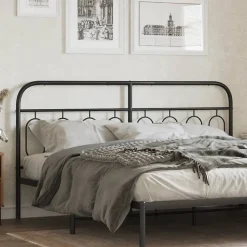 Vidaxl Tête de lit de remplacement métal noir 160 cm* Tête De Lit
