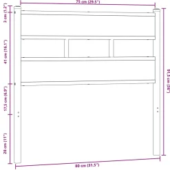 Vidaxl Tête de lit de remplacement chêne marron 75 cm acier et bois d'ingénierie* Tête De Lit