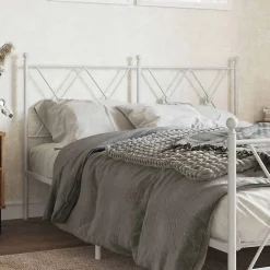 Vidaxl Tête de lit de remplacement métal blanc 137 cm* Tête De Lit