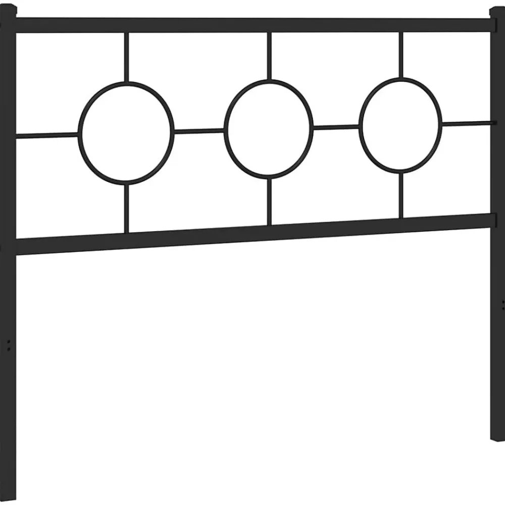 Tête de lit de remplacement métal noir 107 cm>Vidaxl New