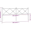 Vidaxl Tête de lit de remplacement métal noir 200 cm* Tête De Lit
