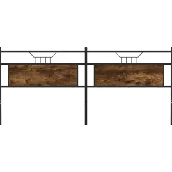 Vidaxl Tête de lit de remplacement chêne fumé 193 cm bois d'ingénierie et acier* Tête De Lit