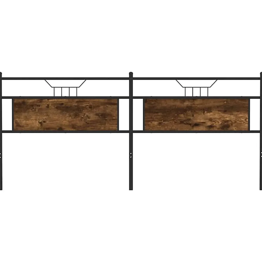 Vidaxl Tête de lit de remplacement chêne fumé 193 cm bois d'ingénierie et acier* Tête De Lit