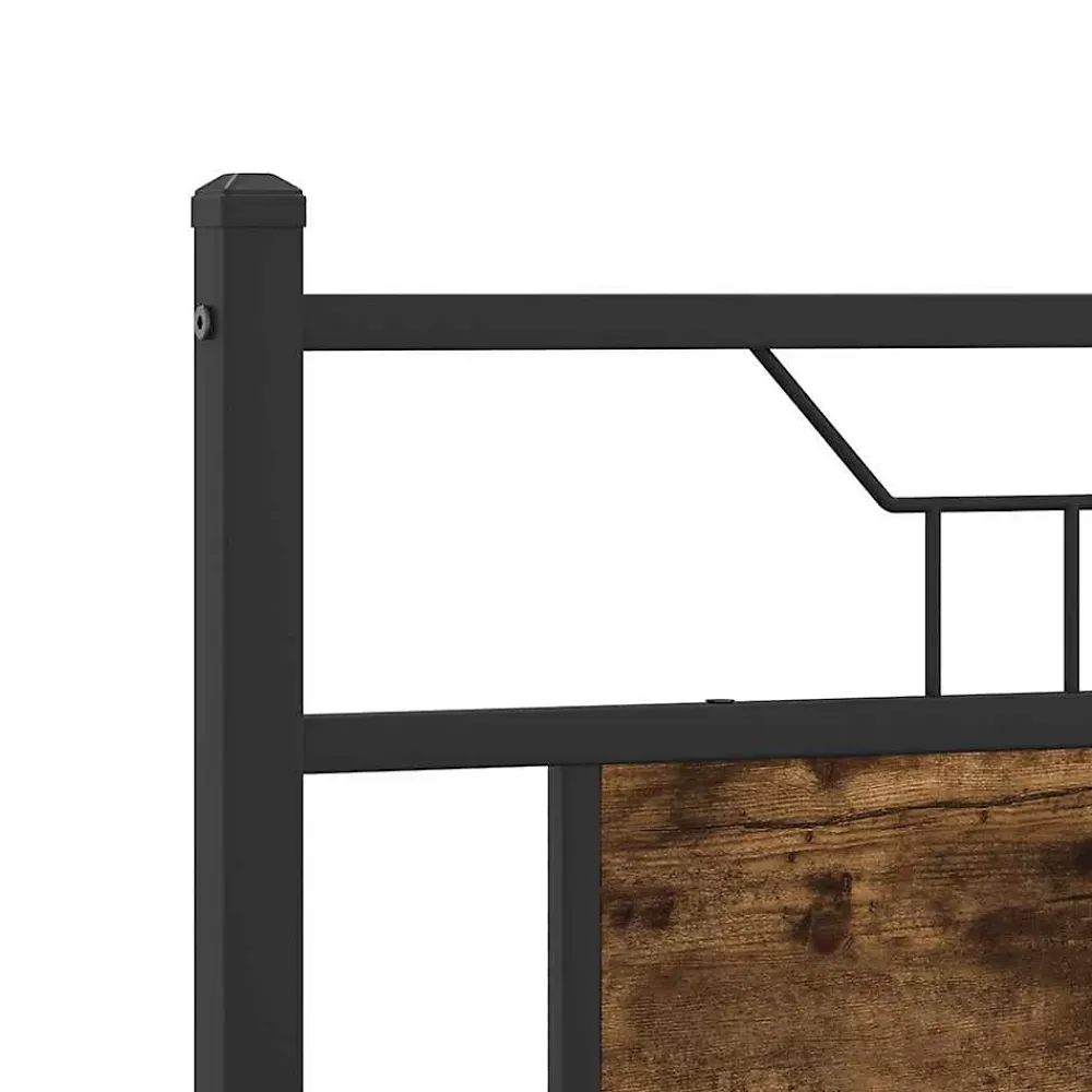 Vidaxl Tête de lit de remplacement chêne fumé 193 cm bois d'ingénierie et acier* Tête De Lit