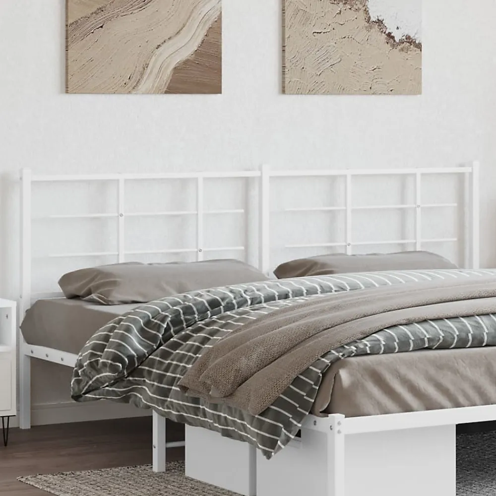 Tête de lit de remplacement métal blanc 200 cm>Vidaxl Discount