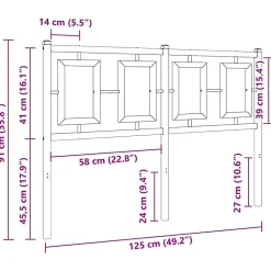 Tête de lit de remplacement métal blanc 120 cm><noscript><img width=