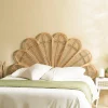 Tête de lit demi-lune 140/160cm "fleur" rotin>Macabane New