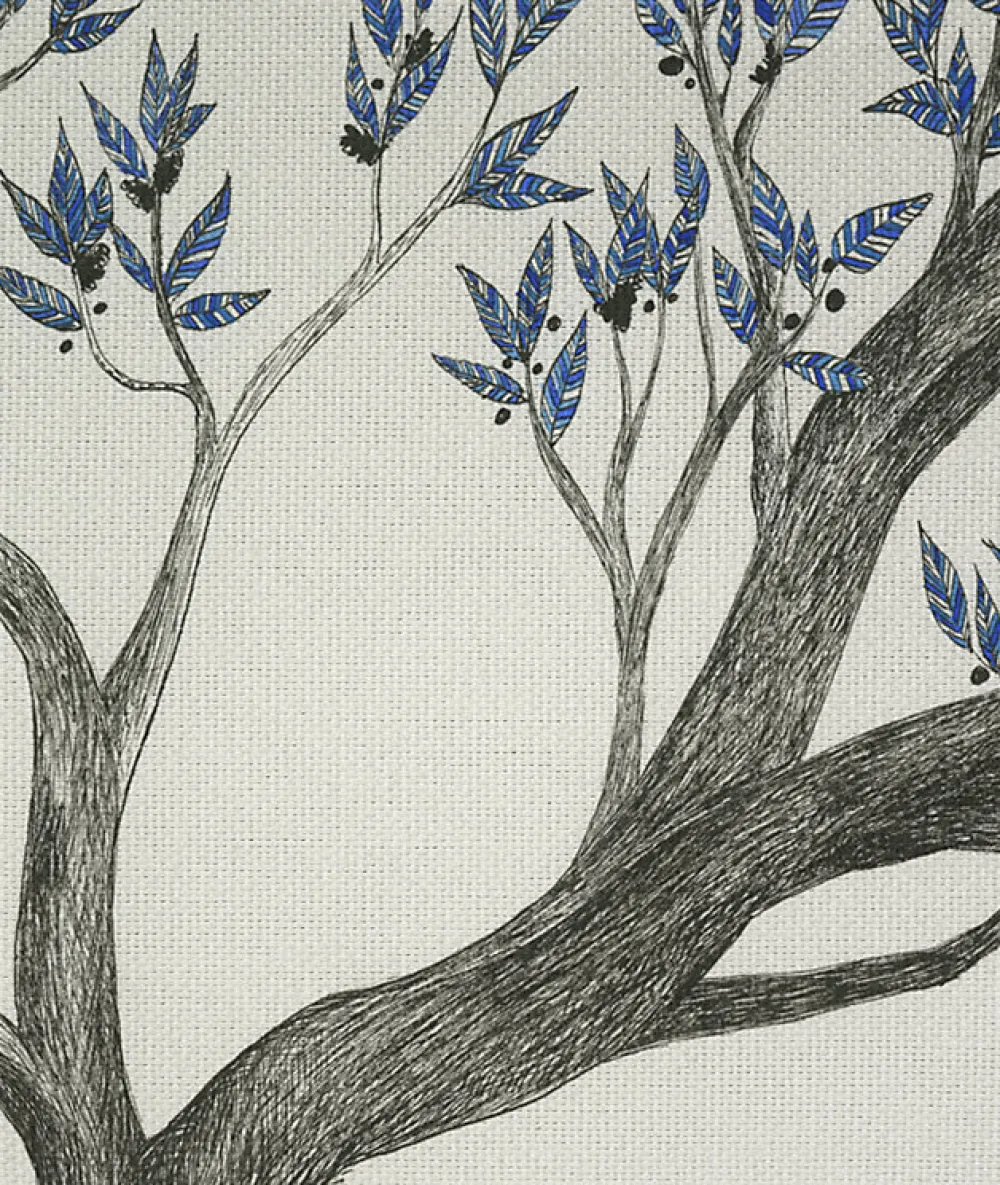 Bellecour Tête de lit déhoussable Arbre Bleu 140x110 cm* Tête De Lit