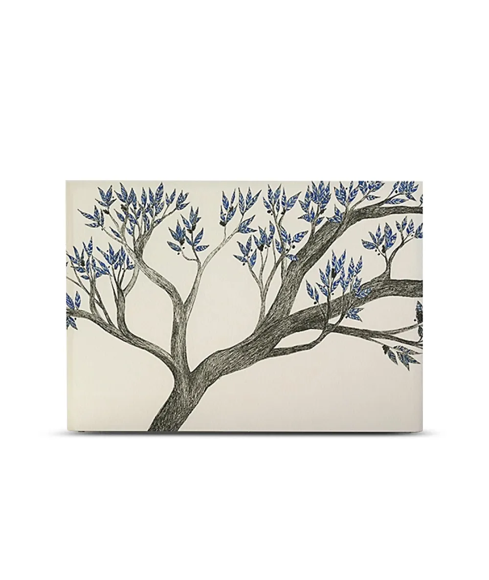Bellecour Tête de lit déhoussable Arbre Bleu 140x110 cm* Tête De Lit