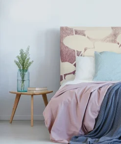 Bellecour Tête de lit déhoussable Haku 140x110 cm Coloris Rose pâle* Pied De Lit