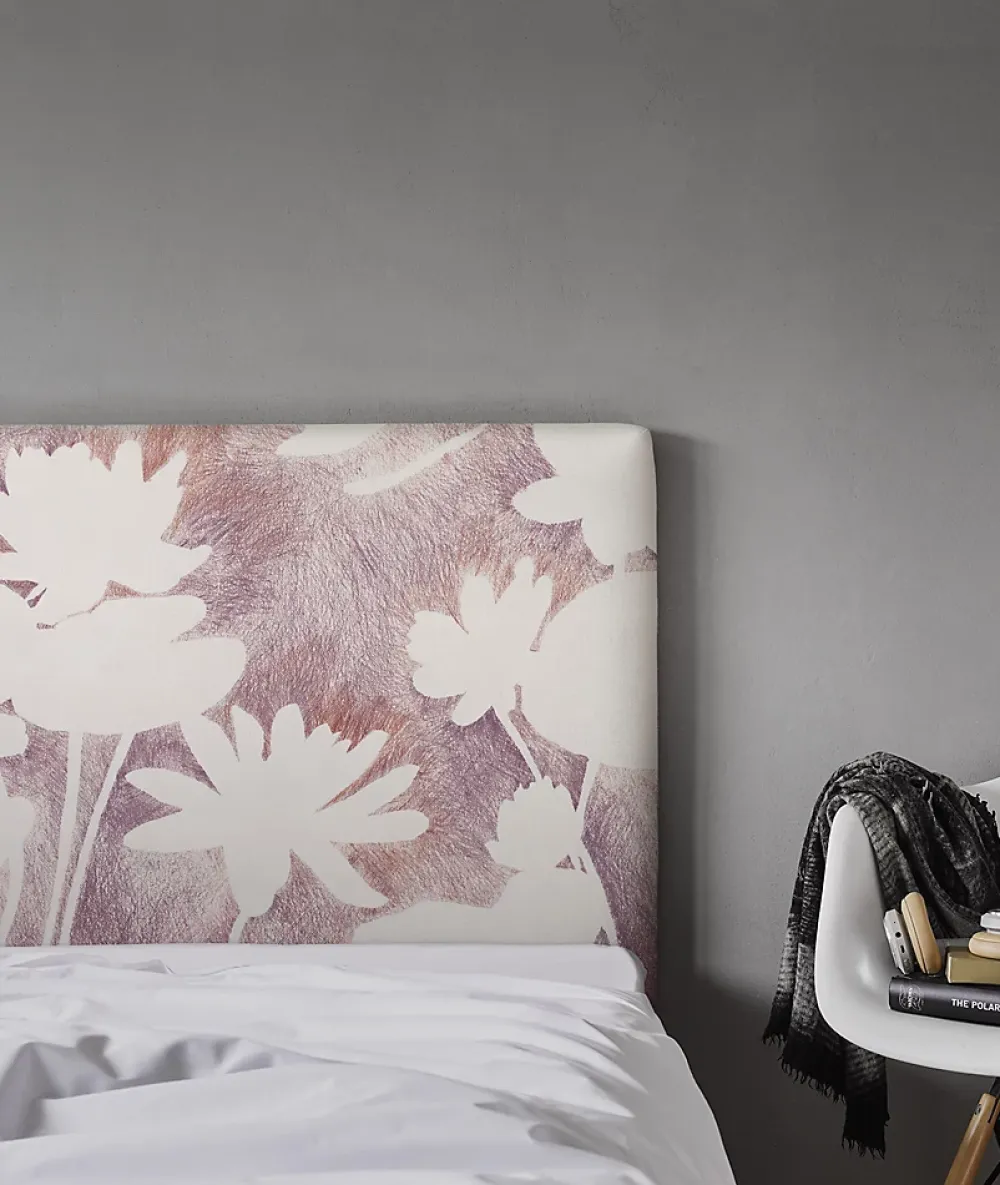 Bellecour Tête de lit déhoussable Haku 140x110 cm Coloris Rose pâle* Pied De Lit