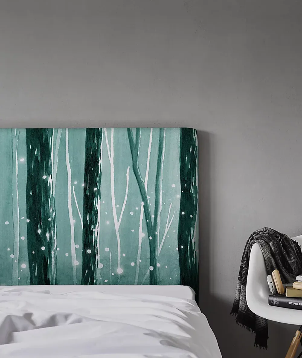 Bellecour Tête de lit déhoussable Lucioles 180x110 cm Coloris Vert* Tête De Lit