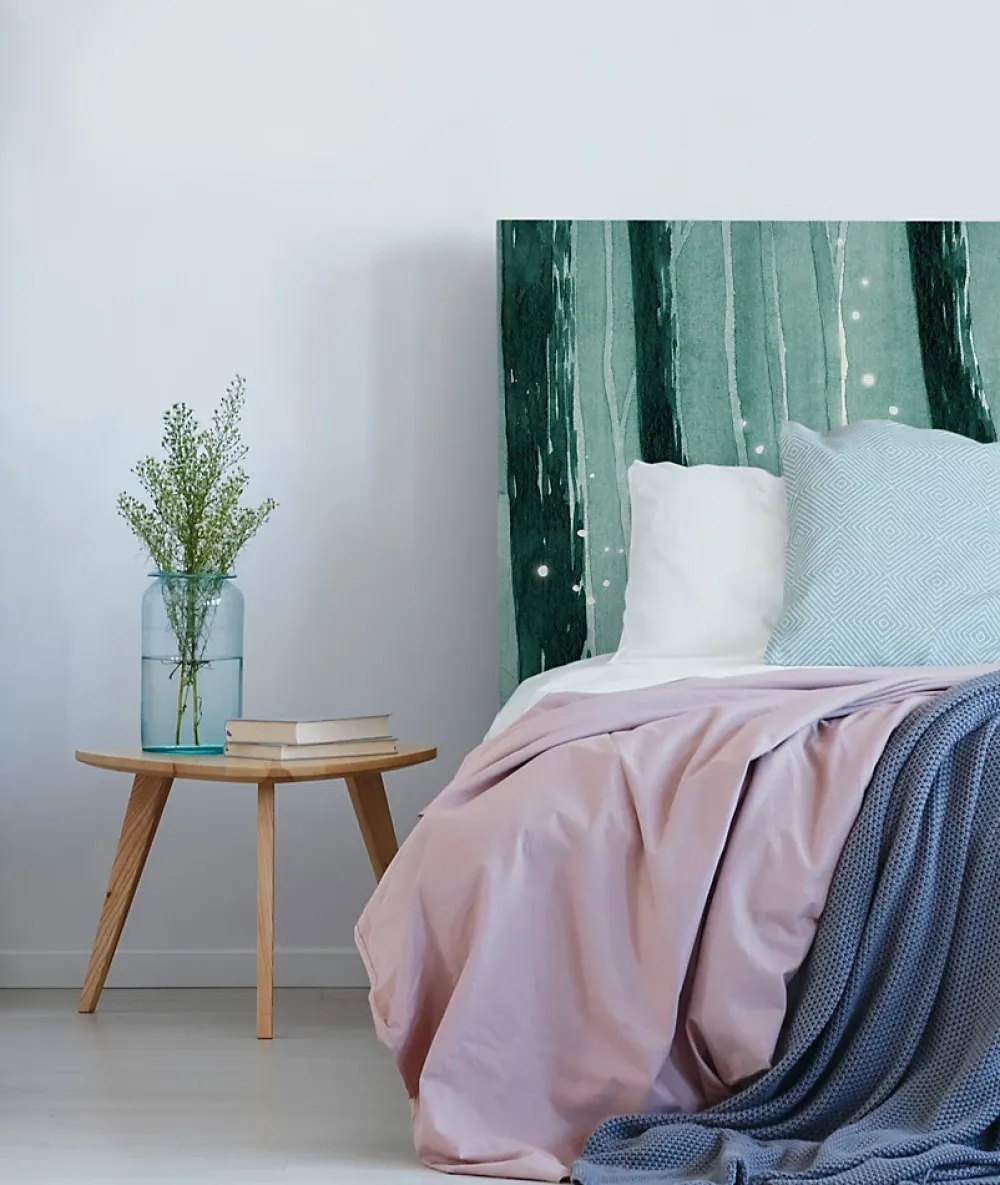 Bellecour Tête de lit déhoussable Lucioles 180x110 cm Coloris Vert* Tête De Lit