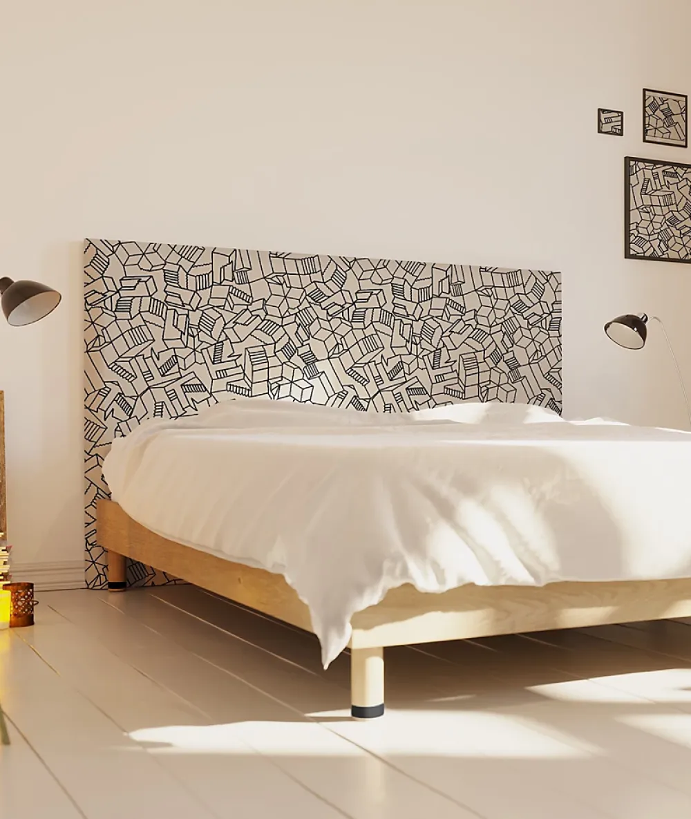 Bellecour Tête de lit déhoussable Simone 160x110 cm Coloris Blanc* Tête De Lit