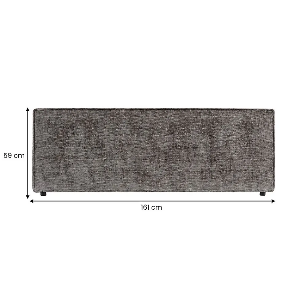 Idimex Tête de lit ELOWA 160 sur pieds, en tissu - Gris* Tête De Lit