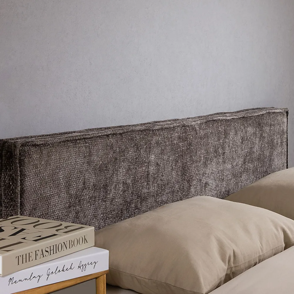 Idimex Tête de lit ELOWA 160 sur pieds, en tissu - Gris* Tête De Lit
