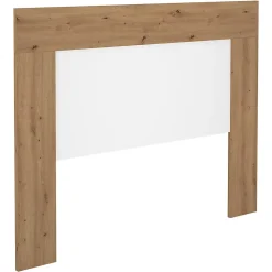 Pegane Tête de lit en bois coloris chêne Albar /blanc - Longueur 160 x Profondeur 25 x Hauteur 130 cm* Tête De Lit