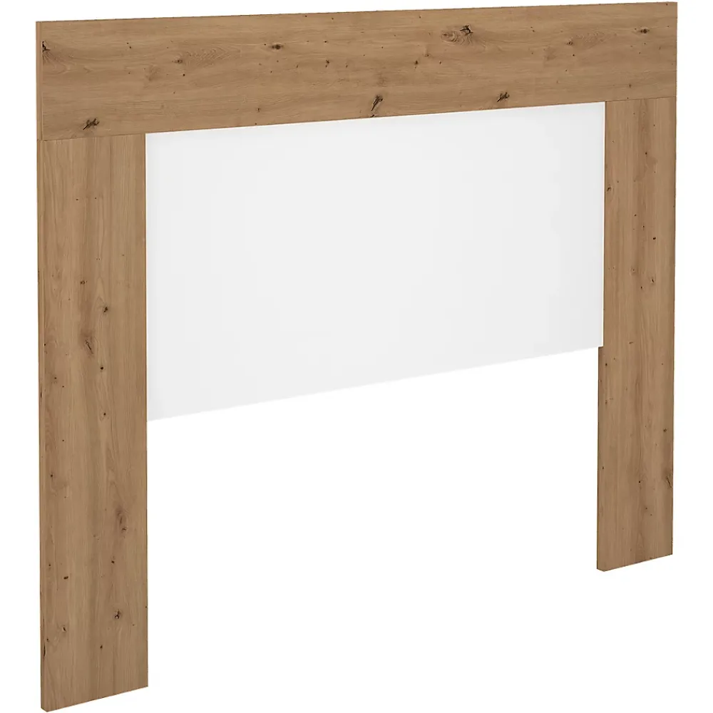 Pegane Tête de lit en bois coloris chêne Albar /blanc - Longueur 160 x Profondeur 25 x Hauteur 130 cm* Tête De Lit
