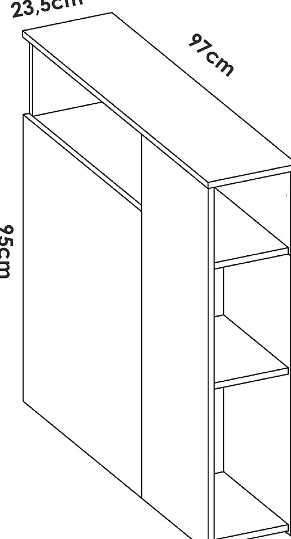 Tête de lit en bois coloris blanc - Longueur 97 x Profondeur 23,5 x Hauteur 95 cm>Pegane Online