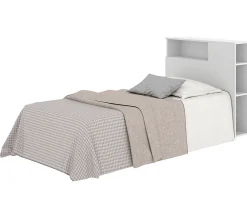Tête de lit en bois coloris blanc - Longueur 97 x Profondeur 23,5 x Hauteur 95 cm><noscript><img width=