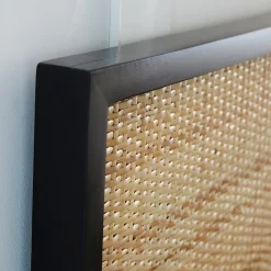 Bois Dessus Bois Dessous Tête de lit en bois d'acajou et rotin 160* Tête De Lit