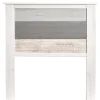 Tête de lit en pin coloris blanc et gris - Longueur 105 x Profondeur 4 x Hauteur 112 cm>Pegane Discount