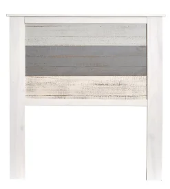 Tête de lit en pin coloris blanc et gris - Longueur 105 x Profondeur 4 x Hauteur 112 cm><noscript><img width=