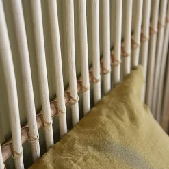 Tête de lit en rotin naturel 180 cm><noscript><img width=