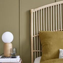 Tête de lit en rotin naturel 180 cm><noscript><img width=