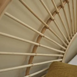 Tête de lit en rotin naturel 160 cm><noscript><img width=