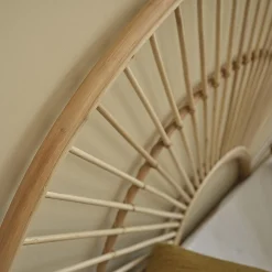 Tête de lit en rotin naturel 160 cm><noscript><img width=