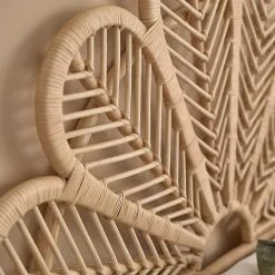 Tête de lit en rotin naturel 90 cm><noscript><img width=