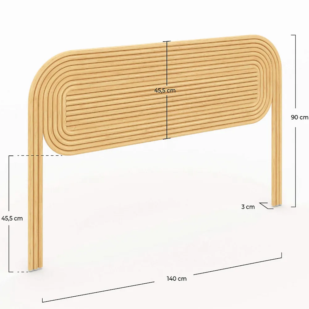 Tête de lit en rotin naturel 140 cm>Rendez-Vous Déco Outlet