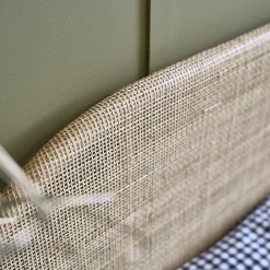Tête de lit en rotin naturel 180 cm><noscript><img width=