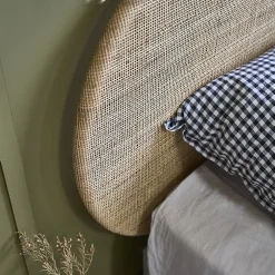 Tête de lit en rotin naturel 180 cm><noscript><img width=