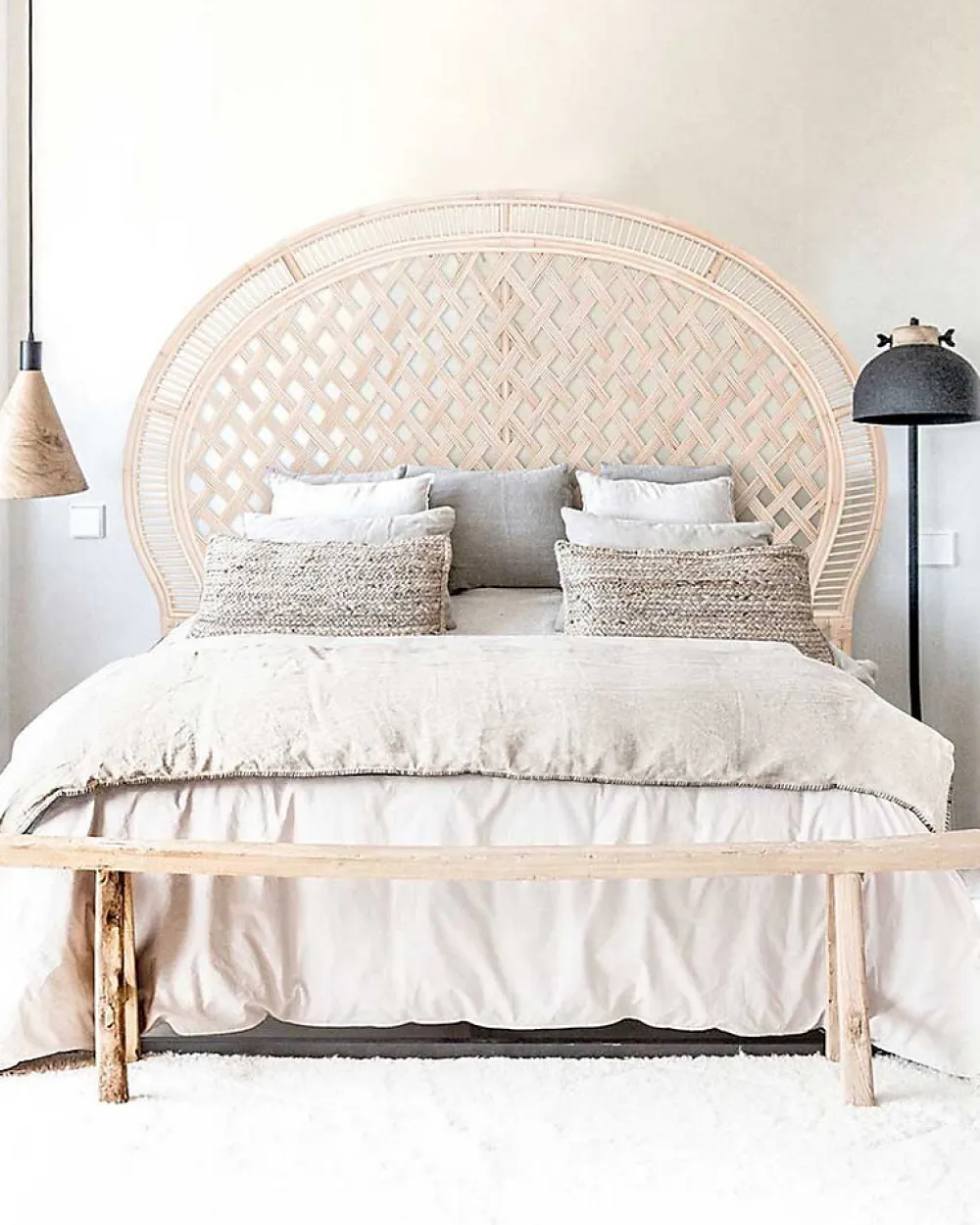 Tête de lit en rotin tressé ->Uniqka New