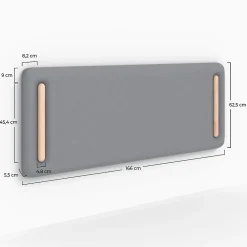 Rendez-Vous Déco Tête de lit en tissu gris 140 cm - Katia* Tête De Lit